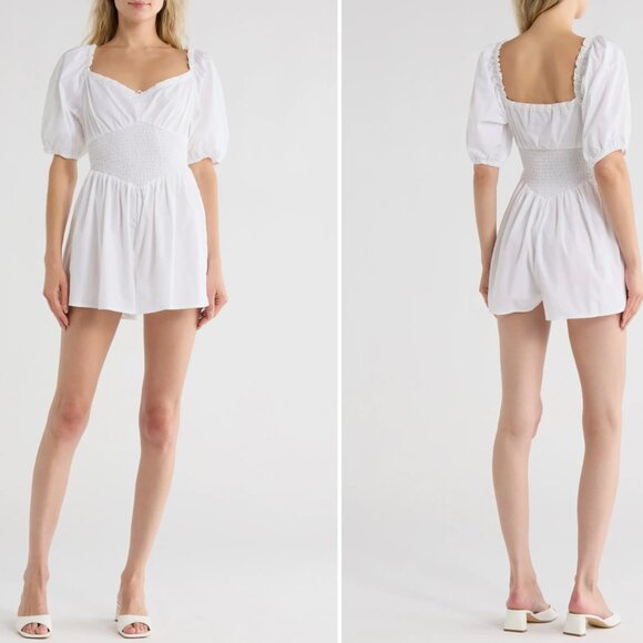 ASOS Dresses & Skirts - NWT ASOS DESIGN Poplin Smocked Cotton Romper - size 14